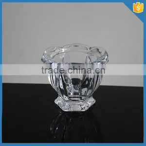 LXHY-G030 Crystal Flower Shape Tulip Glass Ice Cream Cup thumbnail-1
