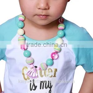 2016 Kaiya Summer Kids Girls Printed and Enbrodery Designs T-shirt and Pant thumbnail-4