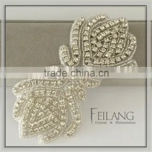 Rhinestone Encrusted Bridal Belt Crystal Belt Ribbon Headbands thumbnail-1