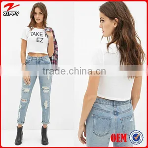 100% Cotton Printed Ribbed Tee Custom t Shirt thumbnail-1