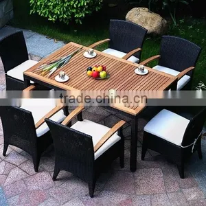 Dining Set With Wooden Surface on Top thumbnail-1