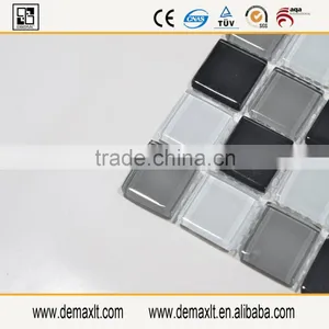M17 Black Mix Grey and White Glass Mosaic Tile for Indoor Wall thumbnail-3