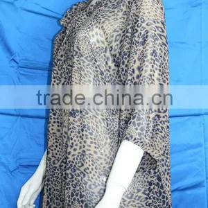 New Design Printed Chiffon Blouse for Middle Aged Women thumbnail-2