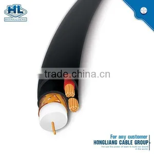 RG59U With 2 Power Siamese CCTV Coaxial Cable CCA Conductor 75OHM Solid PE Al Foil Shield Bare Copper Wire Braid thumbnail-1