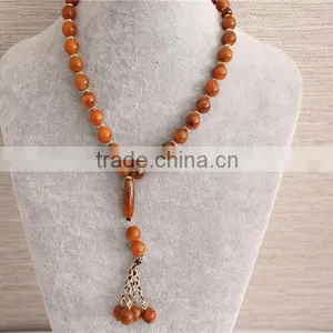 New Design Red Color Acrylic Beads Necklace Women Necklace Jewerly thumbnail-2