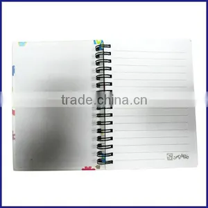 A6 Hot Stamping Hardcover Double Wire Wide Ruled Spiral Notebook thumbnail-3
