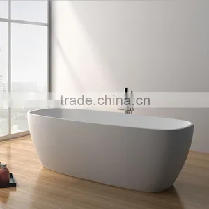 New Design Indoor Portable Massage Bathtub Cheap Artificial Stone Freestanding Bathtub,acrylic Solid Surface Bathtub thumbnail-2