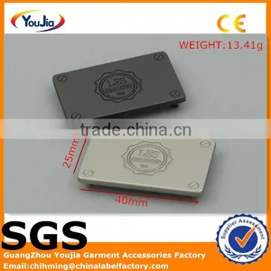 High Quality Engraved Metal Plates Brand Logos for Handbag thumbnail-1