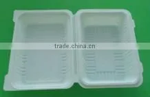 Biodegradable Disposable Lunch Box, Clamshell Bento thumbnail-1