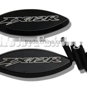 Mirror Base Plates for Kawasaki Ninja ZX-12R ZX12R ZX 12R 2000-2006 Black MT222-007 thumbnail-1