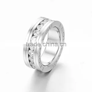 Stainless Steel Bracelet Engraved I Love You Logo Weeding Ring thumbnail-1