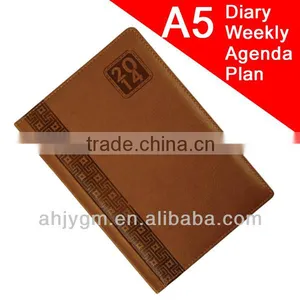 Good Quality Diary/Weekly/Permanent B5 Leather Cover Note Book/Agenda. thumbnail-1