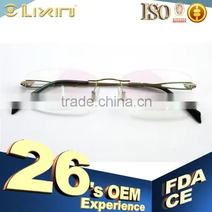 Super Light Fashion Elegant Custom Rimless Titanium Optical Frame 34TA55-5003 thumbnail-3