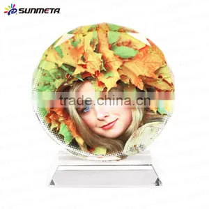 2016 Best Traveling Souvenir Sunflower Shaped Sublimation Crystal Digital Photo Frame thumbnail-1