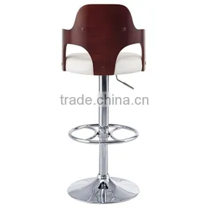 Promotional Durable PU Leather Upholstered Restaurant Chair/ High Quality Plywood Bar Chair/ Woodend Chair thumbnail-2