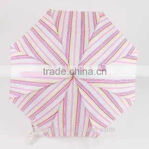 Fancy Straight Shaft Striped Printing Umbrella Slender thumbnail-2