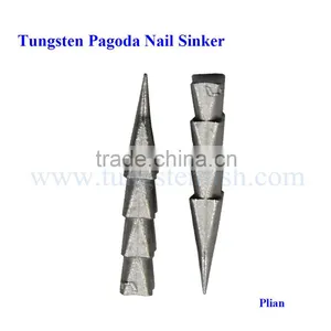 Hot Sale Tungsten Weights Cheaper Sharp Tungsten Pagoda Nail Sinker thumbnail-2