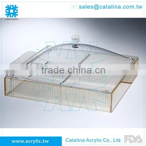 Clear Acrylic 3 Compartment Candy Food Tray thumbnail-4