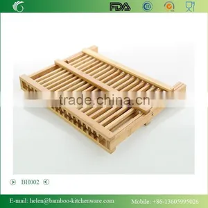 BH002/New Design Bamboo Kitchen Cabinet Dish Rack Durable Dish Drying Rack Kitchenware thumbnail-4
