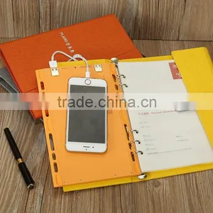 A5 Travel Filler Paper Lock Diary Notebook With Power Bank thumbnail-1