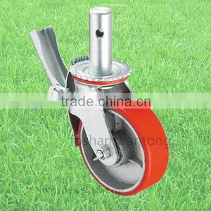 Top Plate Fixed Industrial Casters Heavy Duty Pu Wheel For Trolley thumbnail-4