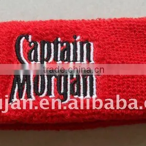 Red Cotton Embroidery Sweatband thumbnail-1
