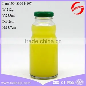 Liquid Packing 250ml Glass Beverage Bottles With Screw Metal Cap thumbnail-3