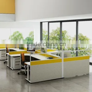 Affordable Modular Easy Assembly Office Cubicle Workstation for 4 Person(C-series) thumbnail-1