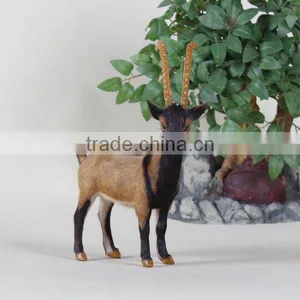 Handmade Unstuffed Plush Animal Goat Christmas Garden Decor thumbnail-1