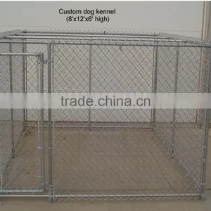 Large Outdoor Hot-dipped Galvanized Chain Link Dog Kennel thumbnail-3
