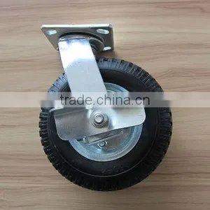 12 Inch Swivel Caster Pneumatic Rubber Wheel thumbnail-1