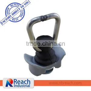 Olive Airline Track Single Stud Fitting With D Ring thumbnail-1