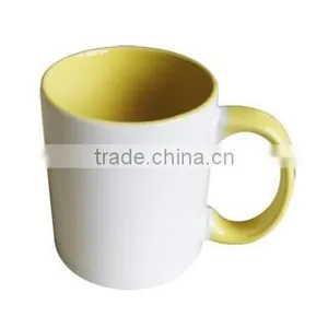 11oz Whtie Inner Color Handle Sublimation Coated Mug thumbnail-5