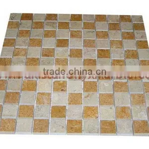 UNIQUE SAHARA BEIGE MARBLE MOSAIC TILES thumbnail-4