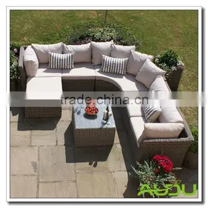 Verona Grey Rattan Garden Corner Sofa thumbnail-1