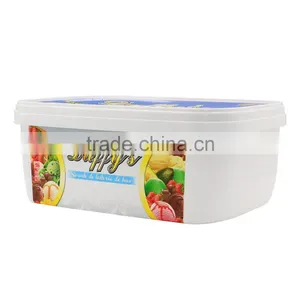 Rectangular IML Plastic Ice Cream Tubs Packaging,64 oz IML Ice Cream Container Walmart thumbnail-4