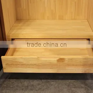 Wooden Wardrobe Design With Top Cabinet thumbnail-5