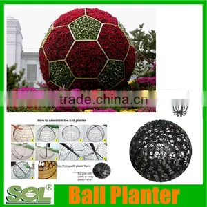 Hanging Flower Ball Round Flower Ball Shape Pot Sol Gardening Cheap Plastic Flower Pots Wholesale thumbnail-2