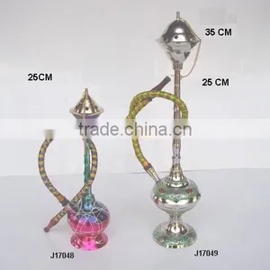 Hookah Made in Brass With Mirror Polish and Painted With One Out Let thumbnail-1
