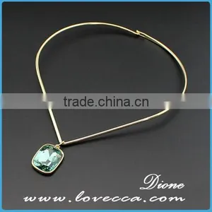 Elegant Statement Cheap Synthetic Gemstone Necklace thumbnail-4