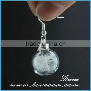 Vintage Style Jewelry Antiqued Bronze Flower Cap Bail Wish Vial Drop Glass Bottle Pendant Vial thumbnail-3