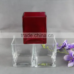 Machine-made Color Cube Glass Vase thumbnail-4