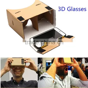 DIY GOOGLE Cardboard VR Virtual Reality 3D Glass For IPhone Google Smartphone thumbnail-1