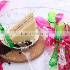Wholesale Big Plastic Dessert Cake Cutlery Set/plastic Fork Knife Spoon Set ,dinnerware thumbnail-4