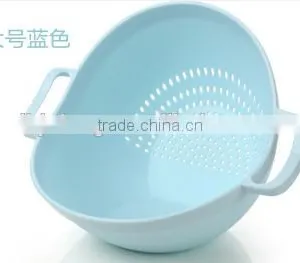 Super Practical Creative Fashion Plastic Wash Rice Colander Strainer Sieve Bright Kitchen Plastic Drain Vegetable Basket thumbnail-1