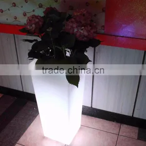 China Factory LED Luminous Plastic Plant Pot Wonderful Tall LED Flowerpot Color Changing LED Flower Pot thumbnail-2