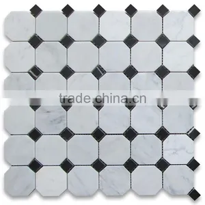 MM-CV320 Beautiful House Design Natural Stone Marble Octagon Mosaic Tile thumbnail-1