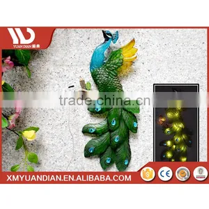 New China Products For Sale Art Work Resin Craft Peacock Solar Home Solar Led Ground Light thumbnail-3