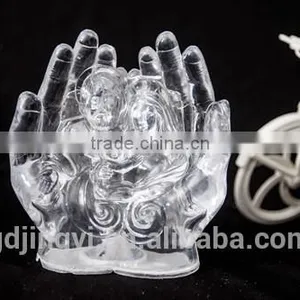 Acrylic ClearLED LIGHTED MERRY CHRISTMAS Sets of Hand for Indoor Decoration thumbnail-2