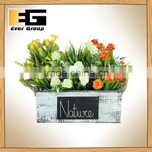 The Rectangular Offwhite Ear Wood Flowerpot thumbnail-6
